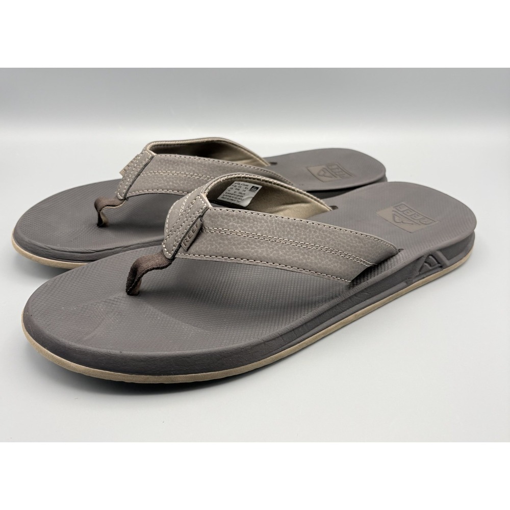 Reef Element TQT Sandals Men's Size 14 Brown Thong Flip Flop Bottle Opener